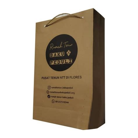 Brown 90gsm Printed Kraft Paper Shopping Bags Capacity 5 Kg At Best