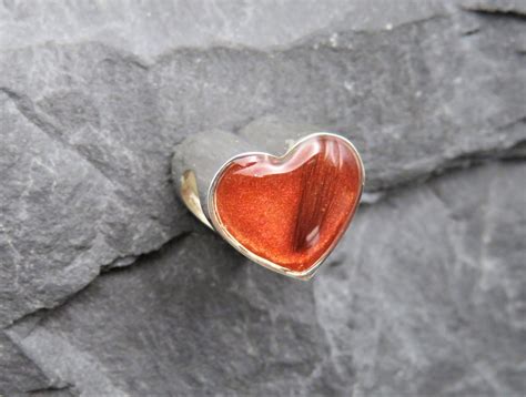 Ashes Hair In Resin Heart Bracelet Charm Martha Moo And Harry Too