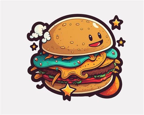 Premium Vector Hamburger Cartoon Cute