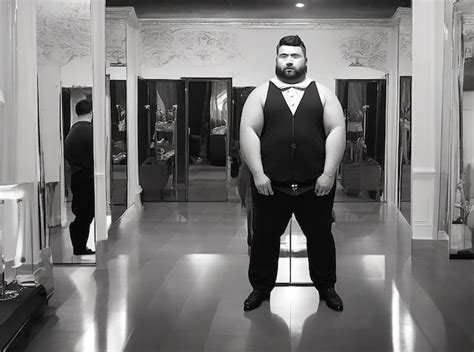 Premium Ai Image A Plus Size Man Standing Tall And Proud In A Room