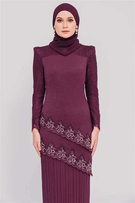 Eid Raya Custom Factory Malaysia Baju Kurung Full Beaded Lace