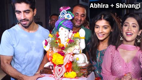 Yrkkh Ganpati Visarjan With Shivangi Joshi Pranali Rathod Harshad