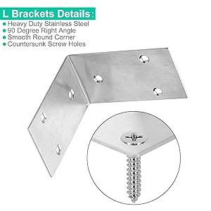 Amazon Akolafe Pcs Stainless Steel Angle Brackets X Heavy