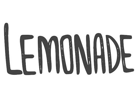 Premium Vector Lemonade Lettering With Lemon Label Brush Calligraphy