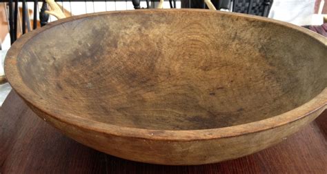 Antique Hand Turned Wooden Dough Bowl Dough Bowl And Bowls