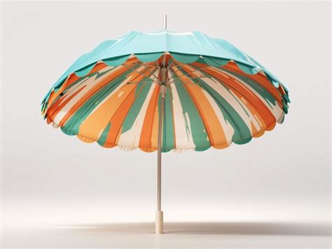 Premium Ai Image Straw Beach Umbrella Isolated On Transparent Or