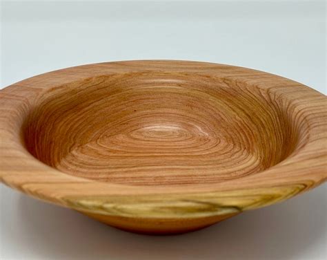 Hand Turned On Lathe Western Red Cedar Wooden Bowl Etsy