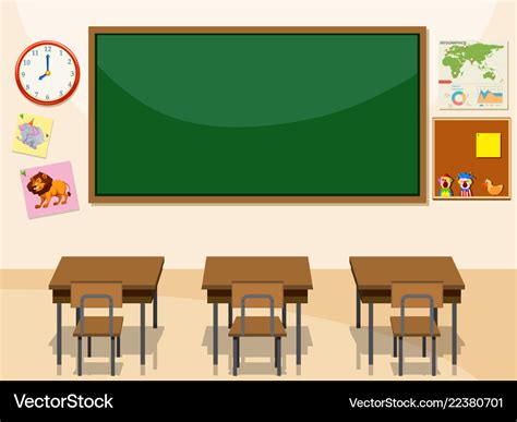 Interior Of A Classroom Royalty Free Vector Image