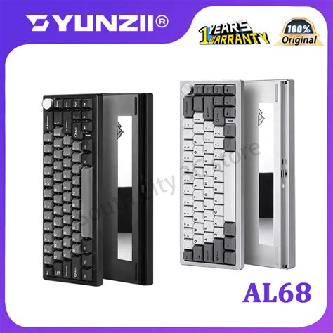 YUNZII AL68 Wireless Mechanical Keyboard 60 QMK VIA Aluminum Keyboard Hot Swappable Custom