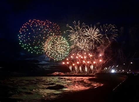 A View of Fireworks at Blackpool Stock Photo - Image of showing, night