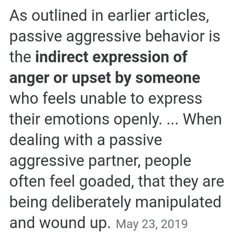 Passive Aggressive | Passive aggressive, Word definitions, Word of the day