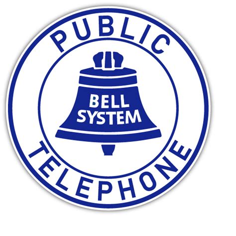 Bell System Retro Public Telephone Company Logo Vinyl Decal Sticker Car