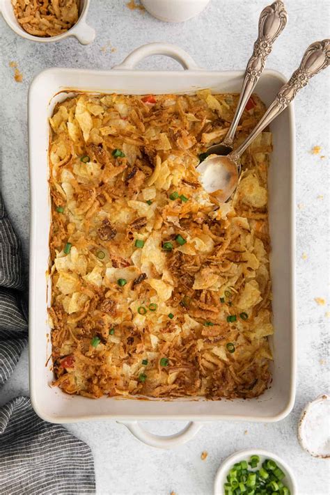 Hot Chicken Salad Casserole Fit Foodie Finds