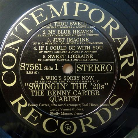 Album Swingin The 20s De Benny Carter Sur Cdandlp
