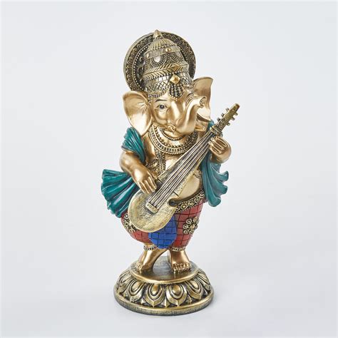 Buy Alpana Polyresin Ganesha With Veena Figurine From Home Centre At