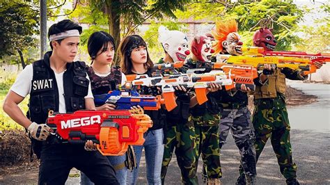 Gugu Nerf War Mission Impossible Cid Dragon Nerf Guns Fight Criminals