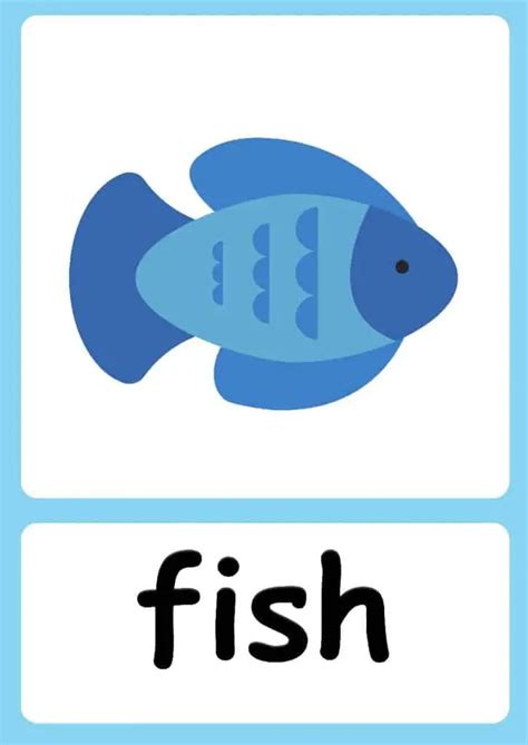 Sea Animal Flashcards Free Sea Animals Poster