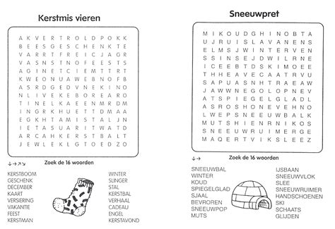 Woordzoeker Kerst Kerst Spelletjes Kerst Knutselen