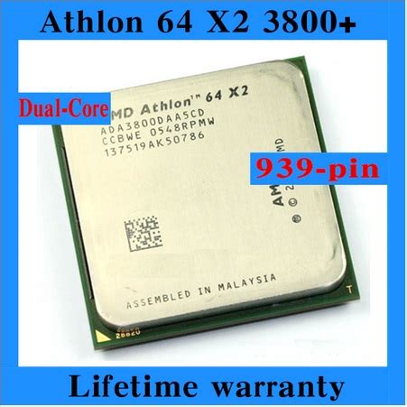 CPU AMD Athlon 64 X2 3800+ 2.0GHz 1M Dual Core Socket 939 pin - Battery ...