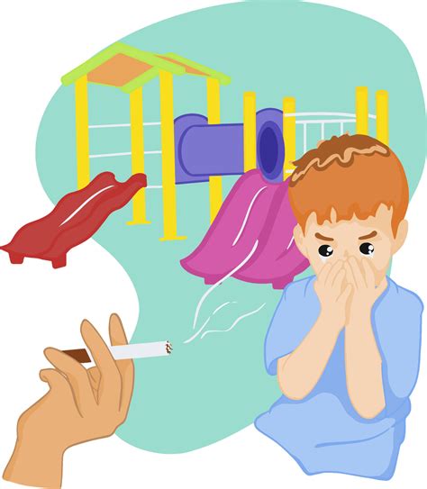 Cartoon hand drawing smoking in public is dangerous for children and ...