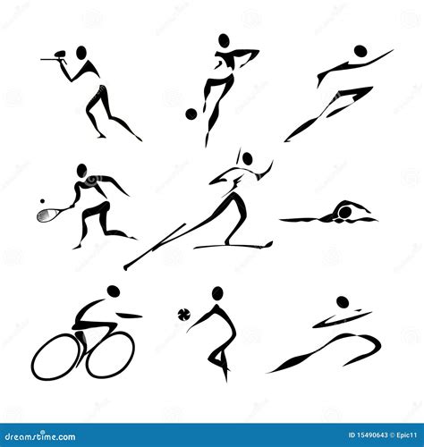 Sports Icons Collection Stock Vector Illustration Of Icon