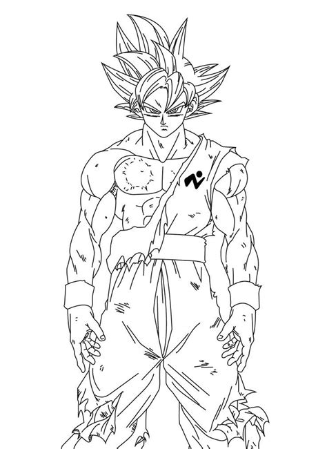 Goku Ultra Instint Lineart Dragon Ball Artwork Dragon Ball Super