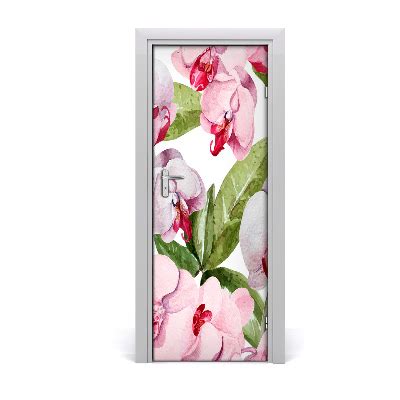 Autocollant De Porte Orchid E Tulup Fr