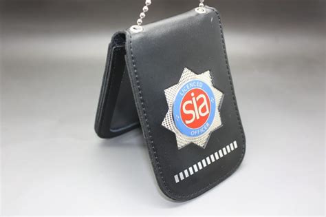 Sia Licence Card Red Neck Holder And Wallet With Security Badge