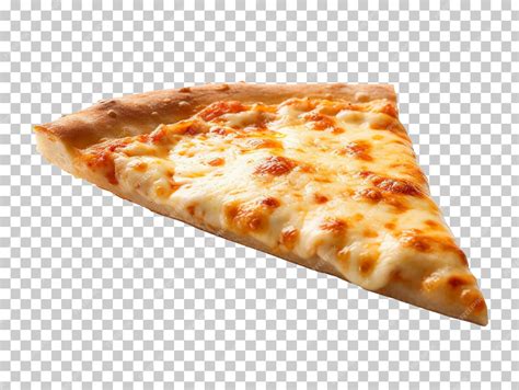 Premium PSD | Slice of cheese pizza isolated on transparent background ...