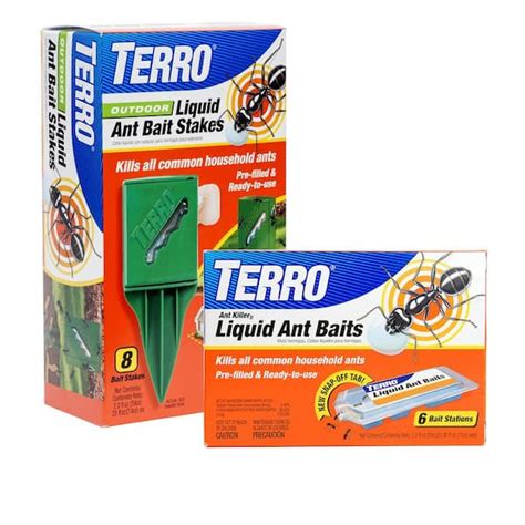 TERRO Indoor And Outdoor Liquid Ant Killer Bait Stations And Stakes