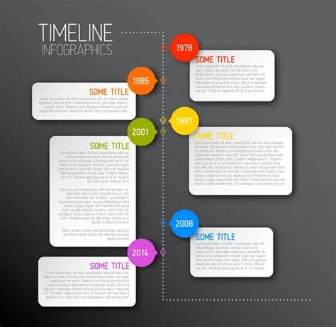 Infographic Timeline Report Template Stock Vector By Orson 48818595