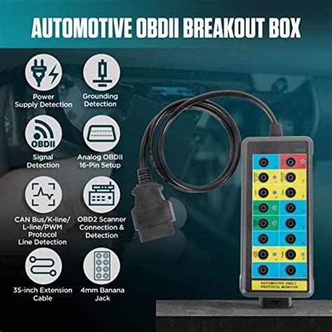 OBD2 Breakout Box Powerful OBDII Protocol Detector Communication Power