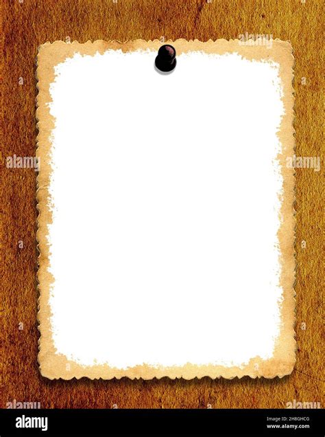 Vintage Notice Board on the Wooden Background Stock Photo - Alamy