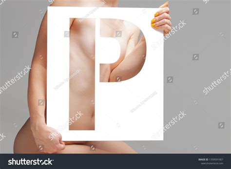 Nude Female Body Behind Stencil Letter Stock Photo Shutterstock