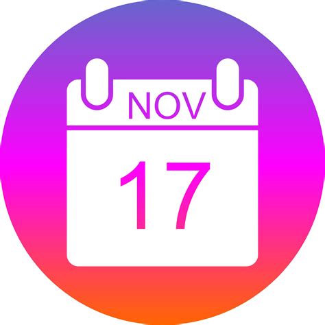 November Glyph Gradient Circle Icon Design 43592210 Vector Art At Vecteezy