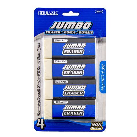 JUMBO ERASER 4 PACK Book Master