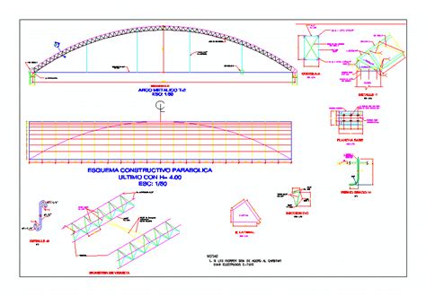 Techo Con Estructura Metalica En AutoCAD Librería CAD