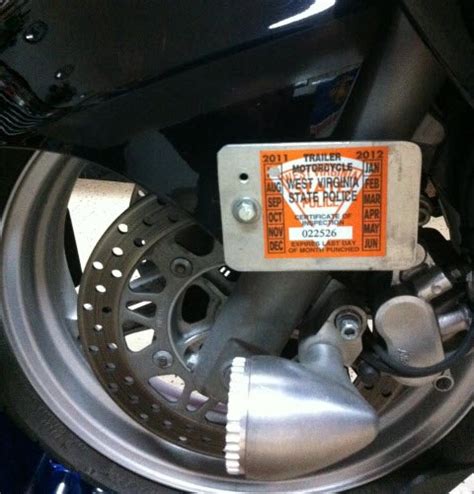 Pa Motorcycle Inspection Sticker Placement