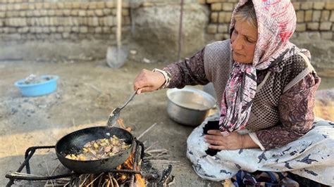 Iranian Village Lifestyle Cooking Delicious Lunch Chicken Liver