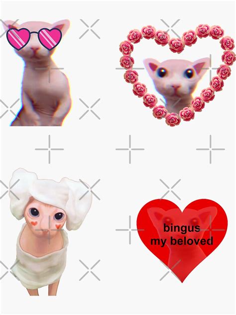 Bingus Sphynx Cat Pack Sticker For Sale By Cannevas Redbubble