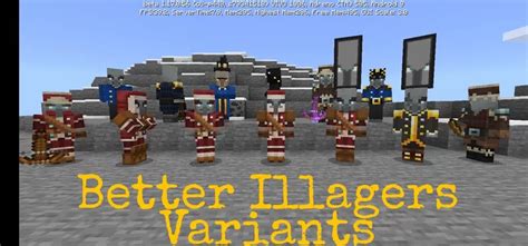 Better Illagers Variants Full For Bedrock Minecraft Mod