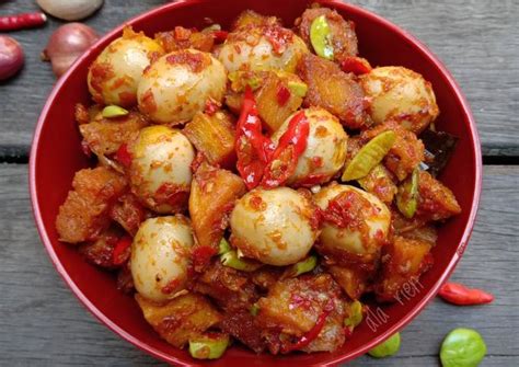 Resep Sambel Goreng Kentang Telur Puyuh Pete Oleh Ririn Kristanti Cookpad