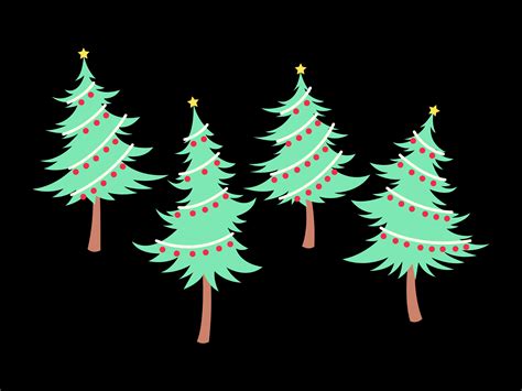 Christmas Pine Trees Clip Arts Graphic By Ekaraksasa · Creative Fabrica