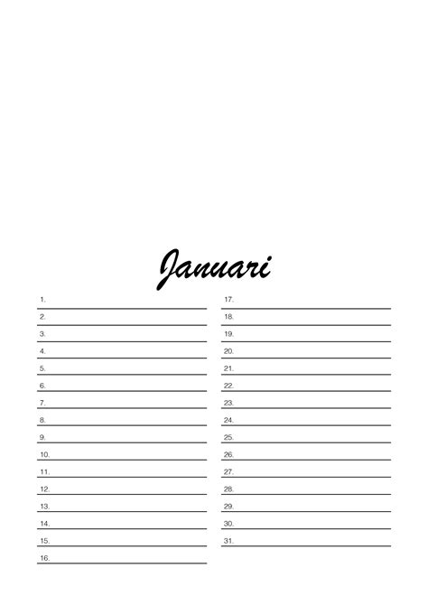 Verjaardagskalender Template Eco Printing Templates Diy