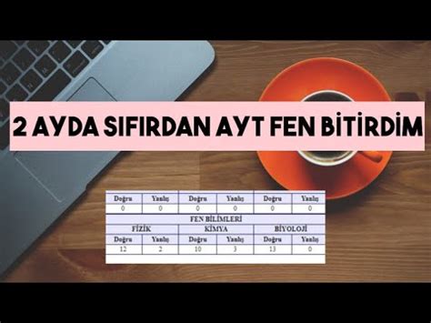 2 Ayda sıfırdan ayt fen bitirme taktiği YouTube