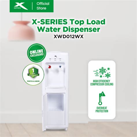 X SERIES Top Load Water Dispenser Hot Cold High Efficiency Compressor Cooling White
