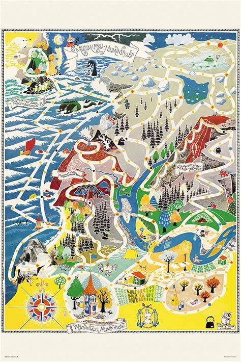 Yanoman Jigsaw Puzzle Map Of Moomin Valley Plazajapan