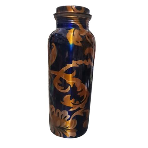 Leo Brass 950ml Printed Copper Water Bottle Screw Cap At Rs 680 Piece