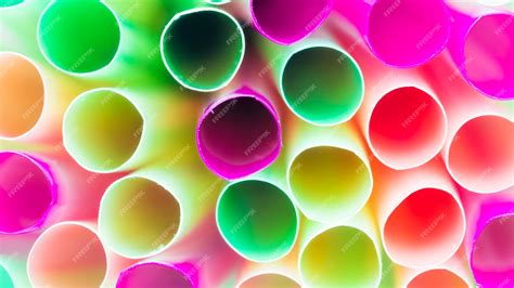 Free Photo Close Up Drinking Straw Texture