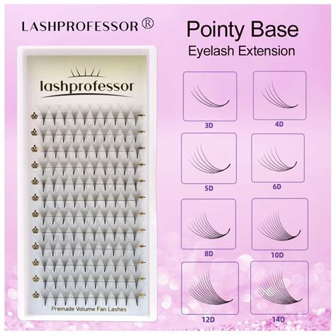 Lashprofessor Pointy Base Premade Volume Fans Mm C D Curl Thin